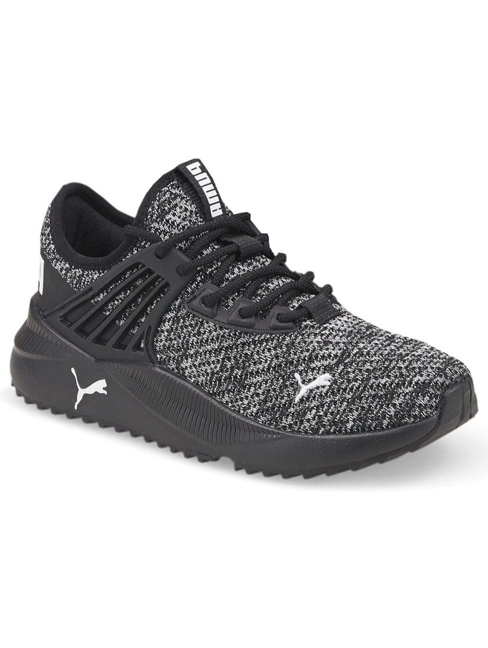 Puma Pacer Future Doubleknit Sneaker - Black / Grey / White - Size 5.5 Big Boys